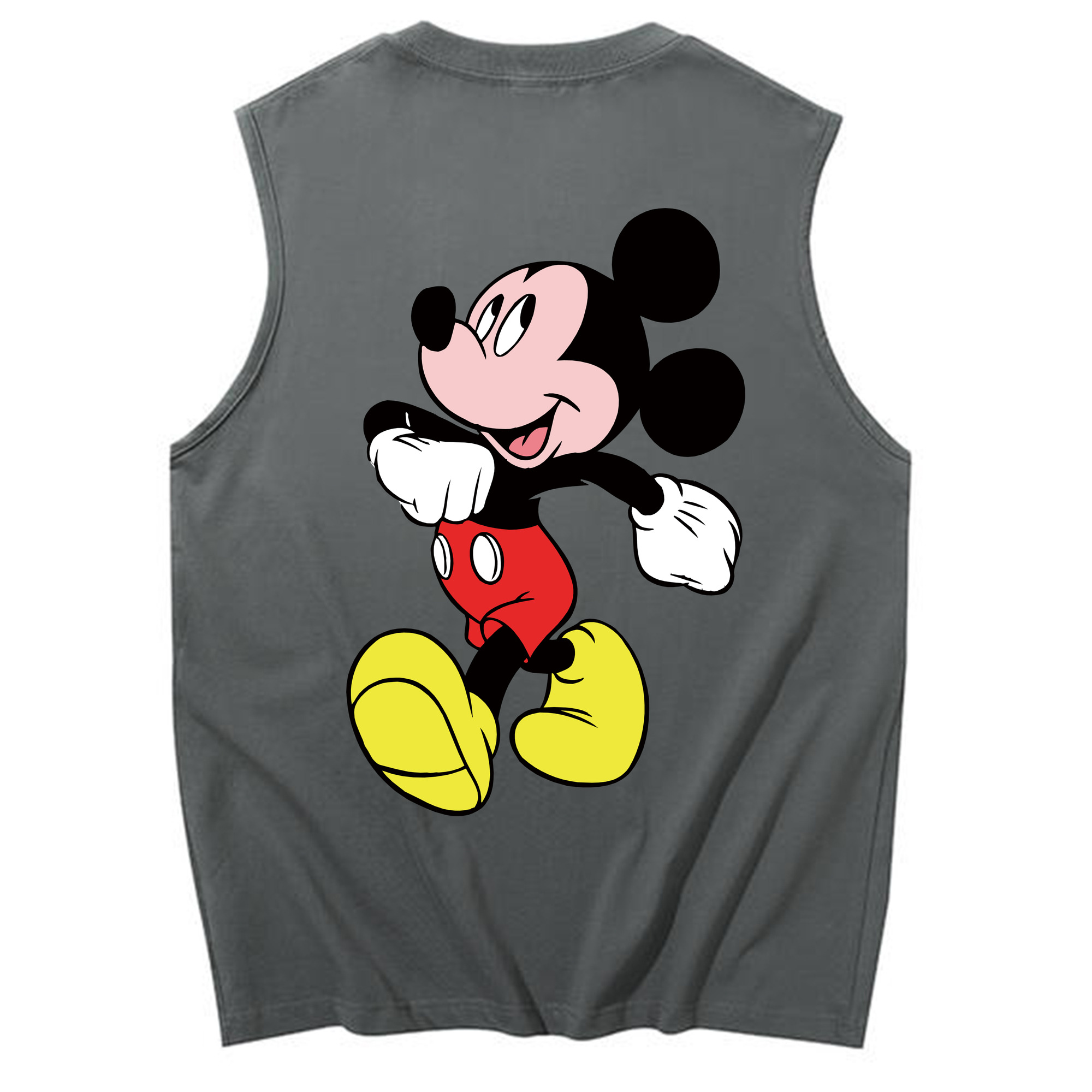 ミッキーマウス Mickey Mouse コットン100％タンクトップ（背面プリント）